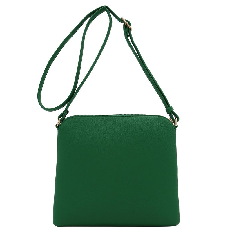 DELUXITY Lightweight Medium Crossbody Bag with Tassel (Kelly Green) - Image 5